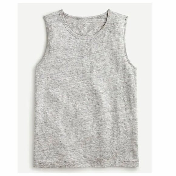 J. Crew - Linen Muscle Tank Top AW586 | Size XS | Light Gray - Picture 1 of 6